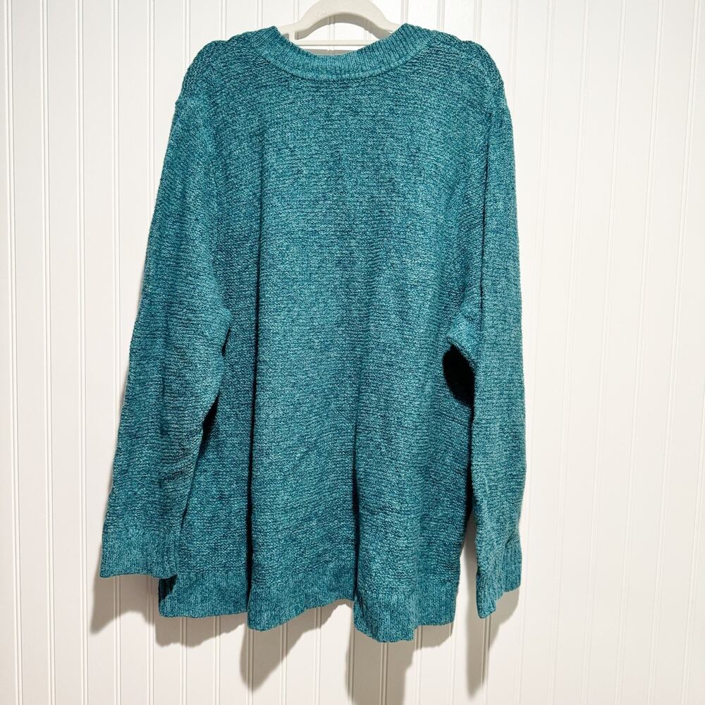 J Jill Teal Blue Sweater Tunic Cotton Blend Plus Size 4X - Picture 5 of 5